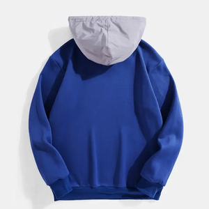 เสื้อฮู้ดขนแกะคุณภาพสูงแบบใหม่ สีดำ ผ้าฝ้าย แต่งขอบแขนเสื้อแบบริบ - Product Image 2