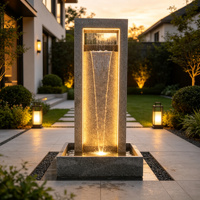 Achetez en gros : Fontaine d'eau verticale extérieure personnalisée pour villa, design moderne, durable et écologique, en granit, pour aménagement paysager extérieur