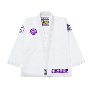 Kimono de Jiu Jitsu Shoyorol Blanco Personalizado, Kimono BJJ Mamba Competitor, Nuevo Parche Morado, Equipo de Artes Marciales de Algodón con Bordado Personalizado - Product Image 6