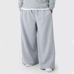 กางเกงวอร์มขายส่งปี 2026 ทรงขาบาน ผ้าหนา มีกระเป๋าข้าง รับสกรีนโลโก้ กางเกงวอร์มทรงหลวมสไตล์สตรีทแวร์สำหรับผู้ชายและผู้หญิง - Product Image 4