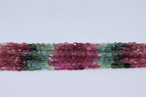 Cuentas de Turmalina Multifacéticas, Forma Cuadrada, 5-7 mm, 16 Pulgadas, Cuentas de Turmalina para la Fabricación de Joyas - Product Image 2