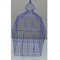Nouvelle arrivée Cage pour animaux de compagnie en métal rouge enduit de poudre maison d'oiseau Cage d'élevage décorative antique