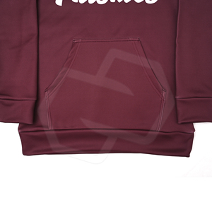 เสื้อฮู้ดผู้ชายสีแดงเลือดหมู ผ้าฟลีซ ทรงปกติ โพลีเอสเตอร์ สวมใส่สบาย เหมาะสำหรับฤดูหนาว แขนยาว ระบายอากาศได้ดี ขายส่ง - Product Image 6