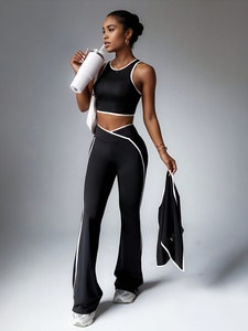 Wholesale Fitness Clothes for Gym Wear Women Sets 3 Pieces Yoga <b>Jackets</b> <b>Workout</b> Leggings Sports Bras Top Sportswear Set - Product Image 3