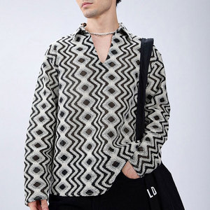 Chemise en flanelle à carreaux pour homme de style vintage de haute qualité, à manches longues, à double poche, tendance, décontractée, anti-rides, respirante - Product Image 1