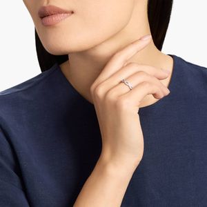 <b>Infinity</b> Twist Micropavé Diamond Wedding Ring in <b>Rose</b> Gold - Product Image 4