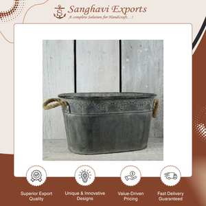 Experiencia Profunda en la Fabricación de Macetas Galvanizadas de Estilo Vintage con Certificación ISO / Recipientes para Vino y Bebidas para Decoración de Jardines - Product Image 4