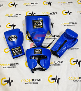 Ensemble de boxe professionnel en cuir de vachette véritable sur mesure, équipement de combat, équipement d'entraînement respirant - Product Image 2