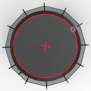 Trampoline YC 14FT Pumpkin noir et rouge avec cadre de 90 cm de hauteur, jouets de saut - Product Image 3