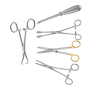 Kit d'instruments chirurgicaux pour thoracotomie fermée en acier inoxydable réutilisable pour l'insertion de tube thoracique pour hôpital - Product Image 1