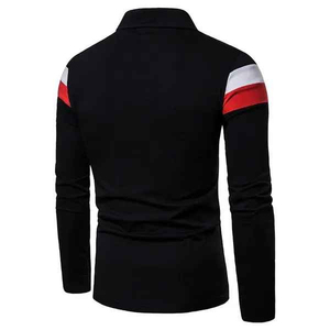 Camisetas Polo de Golf para Hombre, de Algodón y Elastano, con Bloques de Color y Logotipo Personalizado, de Alta Calidad, Venta al Por Mayor del Fabricante - Product Image 2