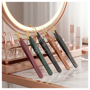 Professional <b>Micro</b> fiber Tip Eyelash <b>Extension</b> Tweezer Beauty Set Lash Isolation Tool Eyelash Tweezer Lash <b>Extension</b> Tweezer - Product Image 1