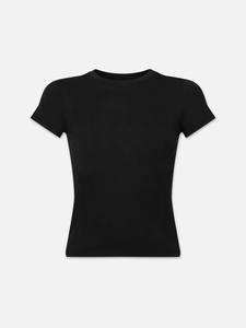 T-shirt en coton pour femme, coupe ajustée, doux et respirant, à manches courtes, uni, personnalisable avec logo, idéal pour l'été - Product Image 4