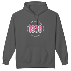 Sweat-shirt à capuche gris foncé avec motif rose, broderie circulaire, en polaire, à manches longues, unisexe, décontracté, vêtement d'hiver tendance - Product Image 1