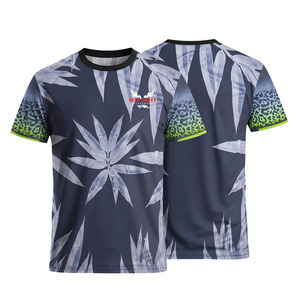 Camiseta de Manga Corta EKIN IMPEX, Cuello Redondo, Estampado Floral, Secado Rápido, Corte Regular, Ropa Deportiva Informal, Tejido de Poliéster, Talla Grande - Product Image 1