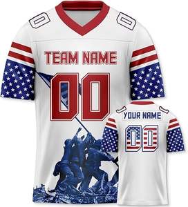 Maillot de football américain personnalisable à manches courtes pour homme 2026 – Sublimé, UPF 50, séchage rapide, respirant – Kit sport d'été - Product Image 6