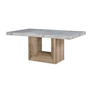 Set da Pranzo SHEENA 5 Pezzi in Legno Naturale per il Soggiorno - Product Image 2