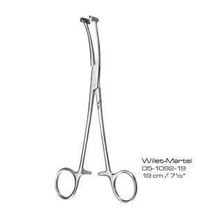 Pince hémostatique Willet-Martel 19 cm, pince chirurgicale manuelle réutilisable, instrument de chirurgie générale - Product Image 2