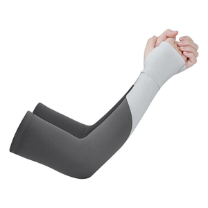 Mangas de compresión deportivas para brazos, protección UV, logo personalizado, secado rápido, transpirables, para hombre, cubren la mitad de la mano. - Product Image 2