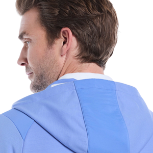 Sudadera con Capucha y Cierre de Cremallera de un Cuarto para Hombre, Color Azul Claro, Manga Larga, Tejido de Punto, Estilo Casual, Transpirable, para Golf - Product Image 4