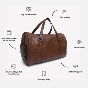 Bolsa de Lona Unisex VELANO HIDES de Gamuza Genuina, Alta Calidad, Duradera, Ecológica, Resistente al Agua, Multifuncional, con Cierre - Product Image 5