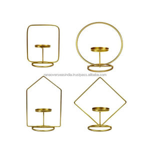 Decorative Geometric Metal Candle Holder High Quality <b>Table</b> Accent Perfect for Any <b>Occasion</b> in Various Styles and Sizes - Product Image 1