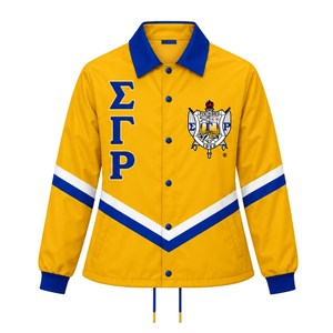 Chaqueta Cortavientos Ligera Casual para Mujer con Letras Griegas de la Hermandad Sigma Gamma Rho, Venta al por Mayor OEM - Product Image 1