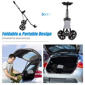 2-Wheel Folding Push <b>Pull</b> Golf <b>Cart</b> Trolley with Scoreboard Convenient Travel Companion for Golfers - Product Image 6