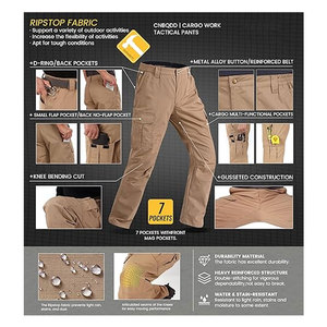 Men’s Ripstop Waterproof <b>Work</b> <b>Cargo</b> Pants with 7 Pockets Durable Tactical Hiking Pants for Outdoor <b>Work</b> Construction Travel - Product Image 6