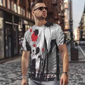 Camiseta con Estampado 3D, Transpirable, Fresca, Ligera, Flexible, Fácil de Combinar, Ropa Diversa y Elegante - Product Image 3