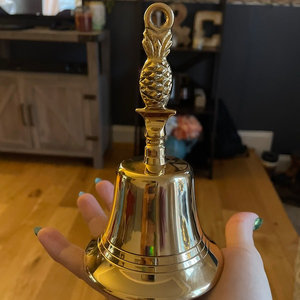 Hand <b>Bell</b> Modern Style <b>Brass</b> Polished Decorative Table <b>Bell</b> Ornate Pineapple Handle Home Office Hotel Reception Wedding Cere - Product Image 3