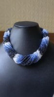 Collier de luxe en saphir bleu à 20 rangs, fait main, perles de saphir naturel et perles de culture d'eau douce, collier statement de 20 pouces