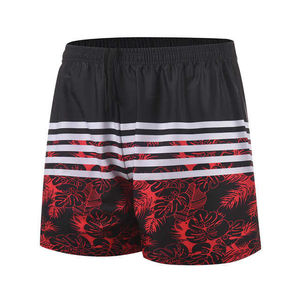 Shorts de sport blancs pour hommes avec design plissé, séchage rapide, taille élastique, longueur mi-cuisse, couleur unie, polyester, shorts d'entraînement - Product Image 5