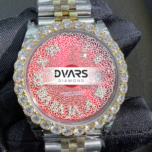 High Quality Luxury Moissanite Watch 48mm Dial 20mm Band Alloy Case Hip Hop Iced Out Style Pointer Dial for Gift - Product Image 3
