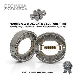 Bande de frein de moto avec ressort |   Pièce de rechange pour frein à tambour |   Qualité OEM - Product Image 2