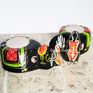 Theperfectbazaar Juego de 2 Diyas de Madera con Diseño de Elefante, Decoración para el Hogar - Product Image 5