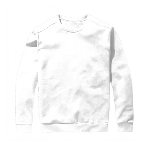 Plain <b>White</b> Crewneck <b>Sweatshirt</b> <b>Men</b> Long Sleeve Cotton Fleece Pullover Custom Casual Streetwear Unisex Blank Sweat Shirt Apparel - Product Image 1