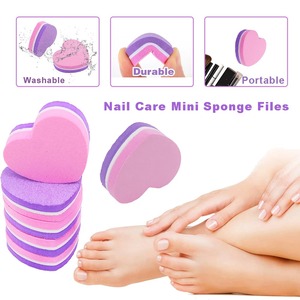 Mini lime à ongles en forme de cœur, réutilisable, double face, motif zèbre, grain 180, outil de soin des ongles, lot de 25 - Product Image 4