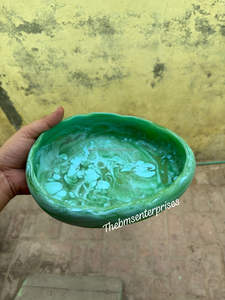 Cuenco giratorio de resina moderno seguro para alimentos al por mayor personalizado de forma ovalada para líquido caliente y frío, resina, resina polivinílica, cuenco de resina epoxi - Product Image 6