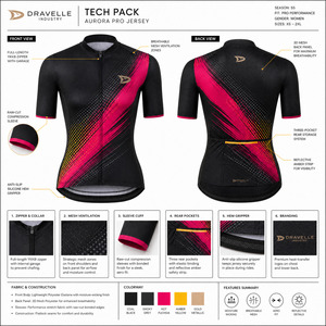 OEM Custom Sublimated Cycling Jersey Men Breathable Quick Dry <b>Road</b> Bike Shirt with Rear Pockets Full Zipper - Product Image 5