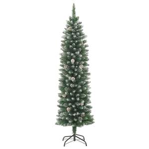 Sapin de Noël artificiel en PVC de 1,80 m avec support – Élément décoratif élégant pour les fêtes - Product Image 2