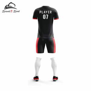 Uniformes de Portero de Fútbol Personalizados, 100% Poliéster, Impresión Digital, Transpirables, de Secado Rápido, Manga Corta, Ajustados, Servicio OEM - Product Image 5