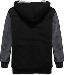 GEEK LIGHTING Boys <b>Sherpa</b> <b>Lined</b> <b>Hoodie</b> Kids Fleece Sweatshirt Full Zip Hooded Jacket - Product Image 2