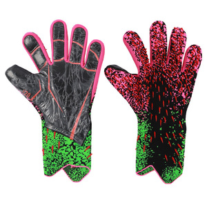 MILIENZ SPORTS & APPAREL Football Goalkeeper <b>Gloves</b> <b>Latex</b> Red <b>Black</b> Non-Slip Breathable Drawstring Closure for Children Soccer - Product Image 2