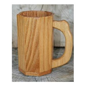 Chope à bière en bois écologique, artisanale classique avec poignée pour usage domestique, artisanat en bois - Product Image 6