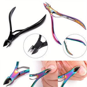 Cuticle Cutter Stainless Steel Gold Plated Professional High Quality Manicure Tools for Finger Wide Jaw Opening Durable Design - Product Image 1