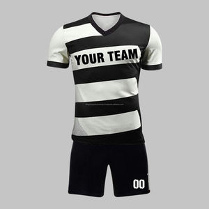 Maillots de football américain unisexes, kits personnalisés imprimés par sublimation, 100% polyester, col en V avec logo personnalisé, service OEM en gros - Product Image 2