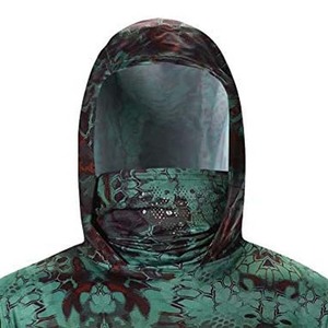 Custom Men's UPF 50 Sublimation Print <b>Long</b> <b>Sleeve</b> Fishing Hoodie Anti-UV Breathable Polyester Outdoor Wear - Product Image 3