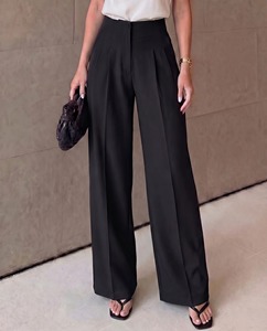 <b>Women's</b> Casual <b>Summer</b> Pants and <b>Trouser</b> with Mid Waist Nylon/Cotton Material - Product Image 1