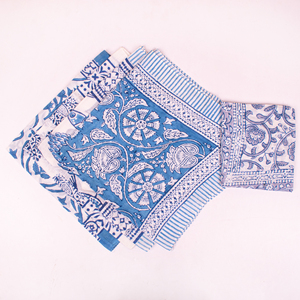 New Ready Sell Collection Eco-Friendly Cotton Floral Hand Block Printed Square <b>Bandana</b> Multifunctional Men Women Accessories - Product Image 4